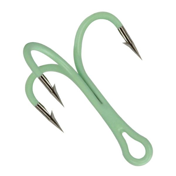 

fishing hooks 20/50pcs treble with luminous coating sharp high carbon steel barbed hook nighttime tackle tool fish