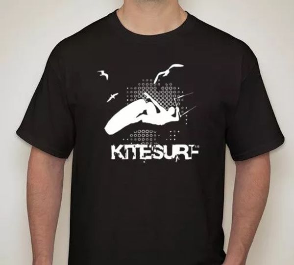 

kite surfer surf waves ocean wind tricks shirt small-5xl available, White;black
