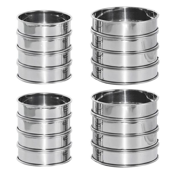 

other bakeware stainless steel double rolled tart rings,rolled rings muffin english ring pie circle tarlet ring,16 pcs(s+l)