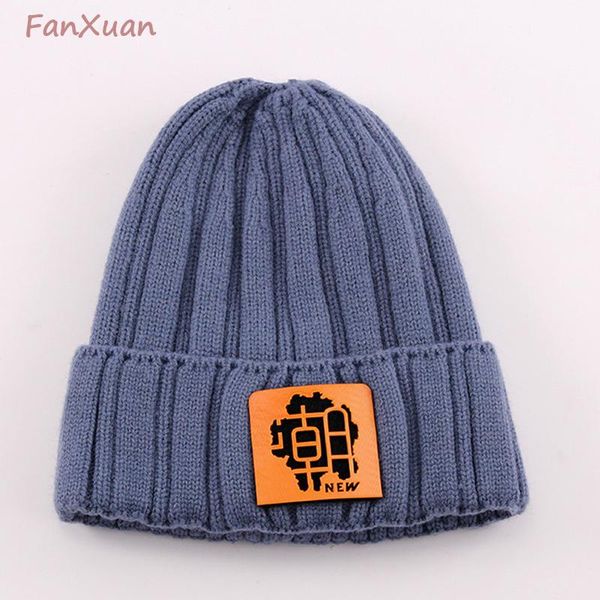 

beanies winter hats for women mens fashion label chinease word thick hip street knitted skullies & solid