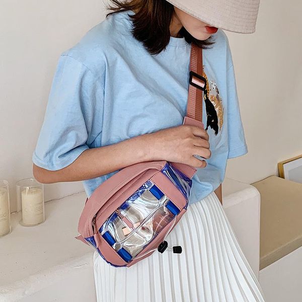 

waterproof fanny packs for women 2021 summer field travel waist lady transparent chest bag female belt bags