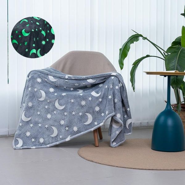 

blankets kids 150cm blanket night star throw for bed sofa summer warm flannel children gift fluorescence space stars