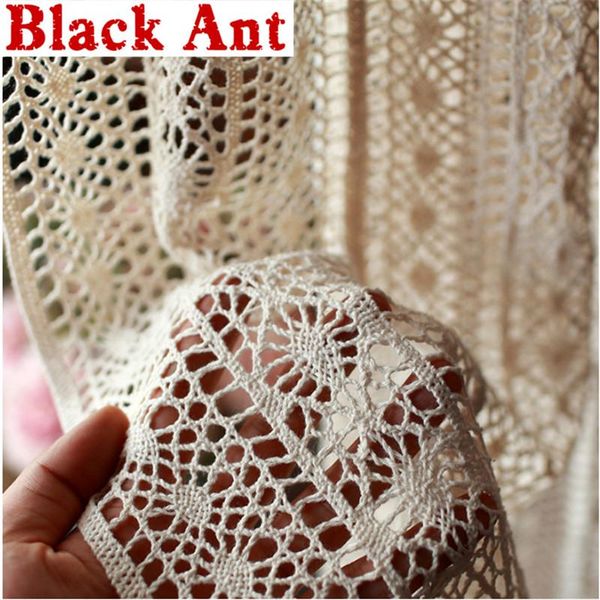 

curtain & drapes american country crochet hollow curtains window for living room sheer balcony terrace villa custom made cortina jd947#20