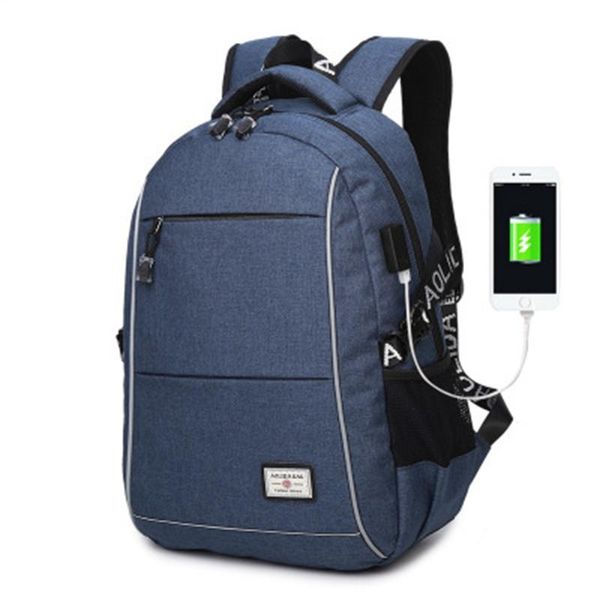 

backpack 2021 spring shoulder bag male student oxford cloth anti-splashing usb charging business men