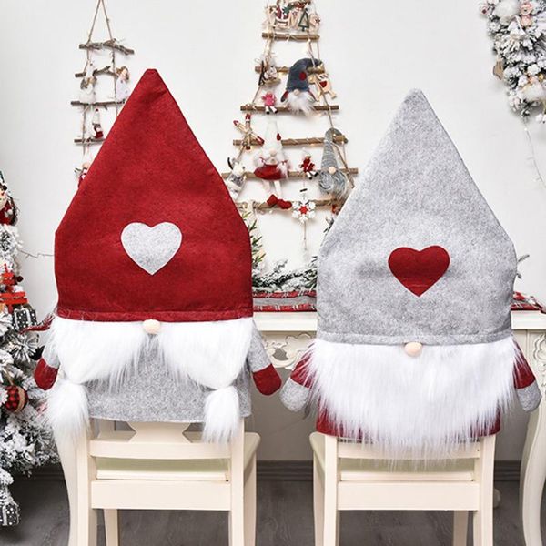 

chair covers 1*christmas hat dining seat elder red santa claus home party decor