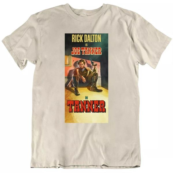

Rick Dalton Tanner Parody Hollywood Leo T Shirt, White;black