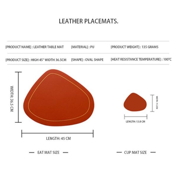 

mats & pads placemat bedroom cup convenience suspension bowl mat kitchen accessories dinning table non-slip oil resistant 45 36.5cm