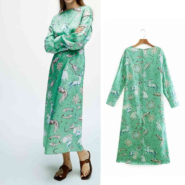 

rompers 2021 fashion will see printing around the neck long dressed ladies thin streetwear dress, Black;white