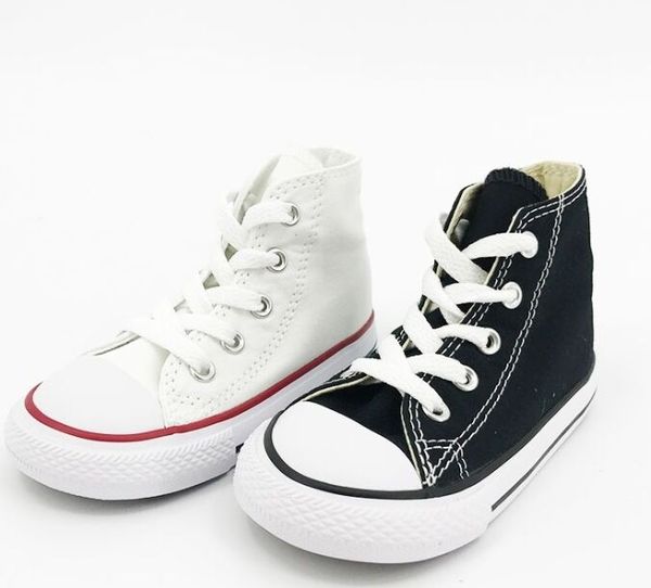 EU-Größe 24-34 Marke Kinder Sneakers Mode High-Low-Schuhe Jungen und Mädchen Sport Segeltuchschuh Kinder Sneaker