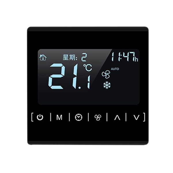 

smart home control mh1821 110v 220v touch screen black back light programmable thermostat warm floor temperature controller