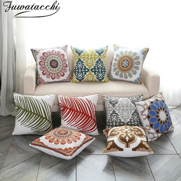 

cushion/decorative pillow fuwatacchi mandela cushion cover nordic vintage embroidery covers for home sofa decorative throw pillowcases funda