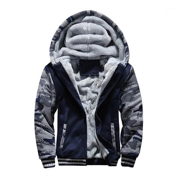 

men's jackets ws18 winter plus cashmere camouflage sportswear sweater coat large thickened warm single top, Black;brown