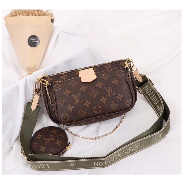 

2021three-piece suitlvlouisbagvittonbags women handbags multi pochette chain crossbody fashion small shoulder