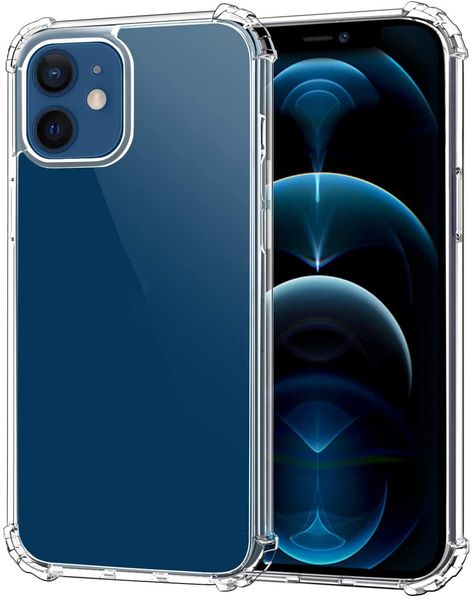 

for iphone 12 11 pro x xr xs max mini transparent phone case clear slim shockproof four corners airbag shockproof tpu cover