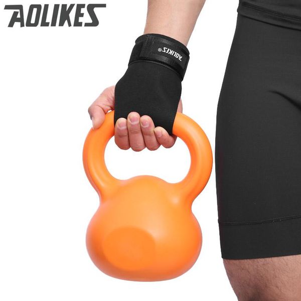 

wrist support weightlifting glove gym hand grips microfiber/cowhide crossfit training gloves fitness sports dumbbell bodybuilding, Black;red