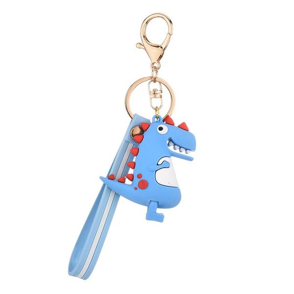 

keychains dinosaur keychain animal key chain ring women car bag porte clef keyring decoration jewelry eh109, Silver