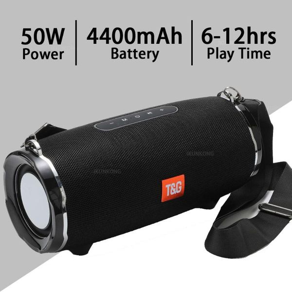 

outdoor speakers altavoz bluetooth tg187 de 50w, subwoofer, al aire libre impermeable, aux, tf, usb, boombox