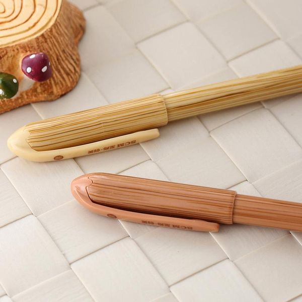 

gel pens 12 pcs pure wood color pen refills optional black and red 0.5mm