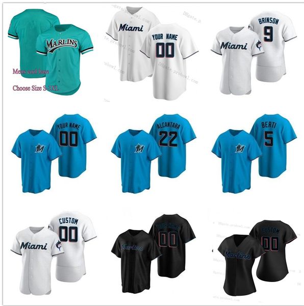 

2021 city connect red corey dickerson marlins baseball jersey jonathan villar miami jon berti sandy alcantara jorge alfaro lewis brinson s-6, Blue;black