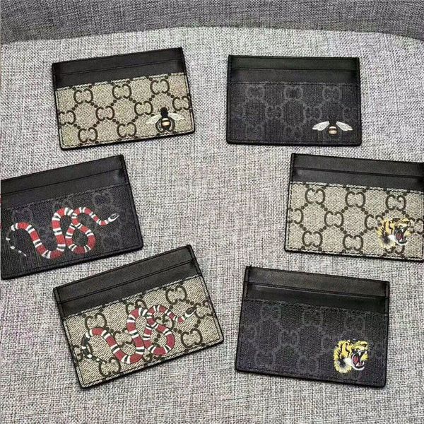 

2021 version of multiple tiger head card bag printed wallet simple print fashion trend versatile for men and women, Brown;gray
