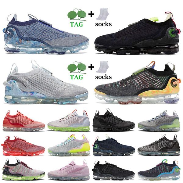 

fly knit-2020 2021 version men women running shoes off light bone royal obsiadian black stone blue laser orange summit white trainer mesh de