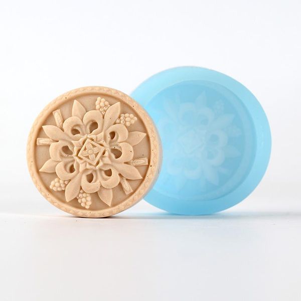 

craft tools round soap molds diy flower pattern resin moulds home decorative tool