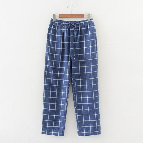 

men's sleepwear autumn winter men 100% cotton flannel sleep bottoms male thicken nighty trousers casual plaid pajama pants s-xxl 100kgs, Black;brown