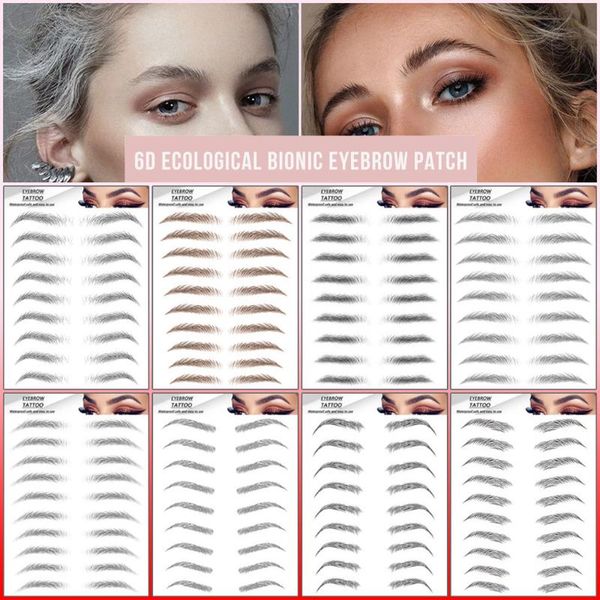 

temporary tattoos 6d hair-like eyebrows makeup waterproof lasting eyebrow tattoo sticker water-based brow stickers false cosmetic