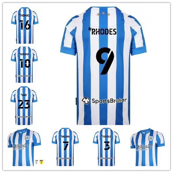 

21 22 huddersfield town sarr thomas soccer jerseys 2021 toffolo pearson aarons maillots de foot shirt campbell holmes football uniform, Black;yellow