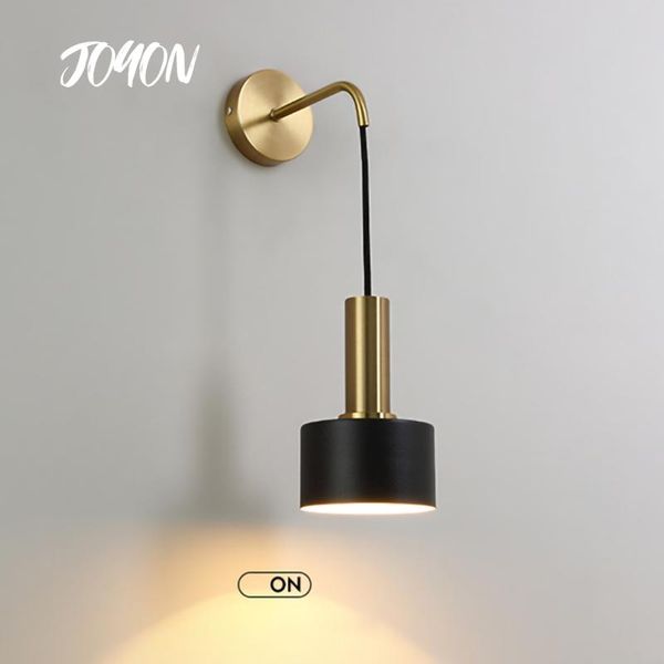 

wall lamp modern e27 led sconce light bedside lights gold black indoor home kitchen bedroom living room decoration illumine