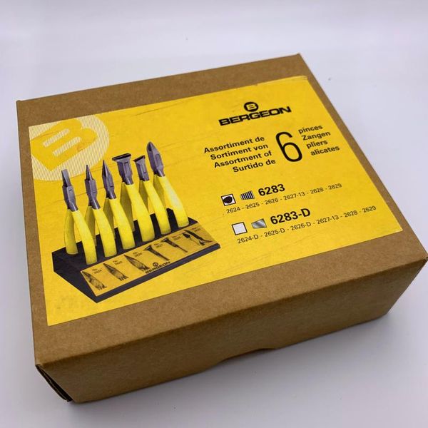 

repair tools & kits watch bergeon 6283 assortment of six corrugated nose pliers