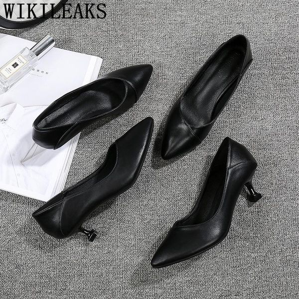 

dress shoes kitten heels elegant for woman pumps party black high fashion office women zapatos de mujer