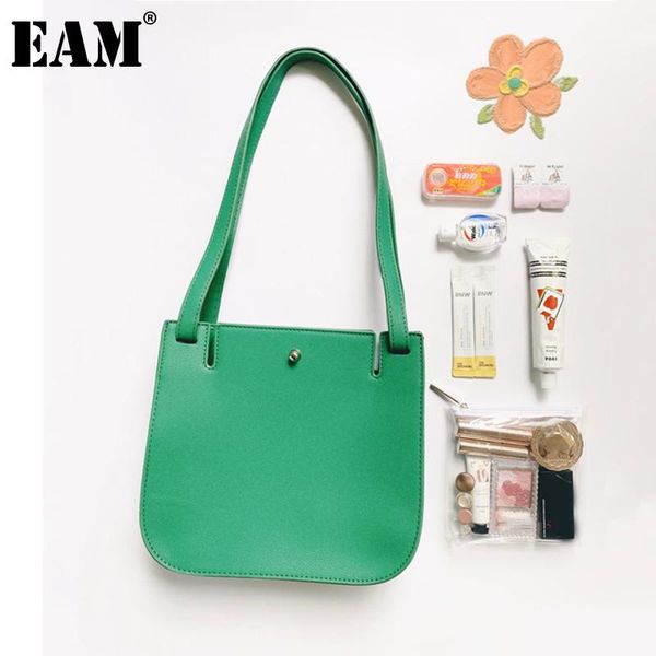 

cross body [eam] women solid brief tote bag pu leather flap personality all-match crossbody shoulder fashion tide 2021 18a2837