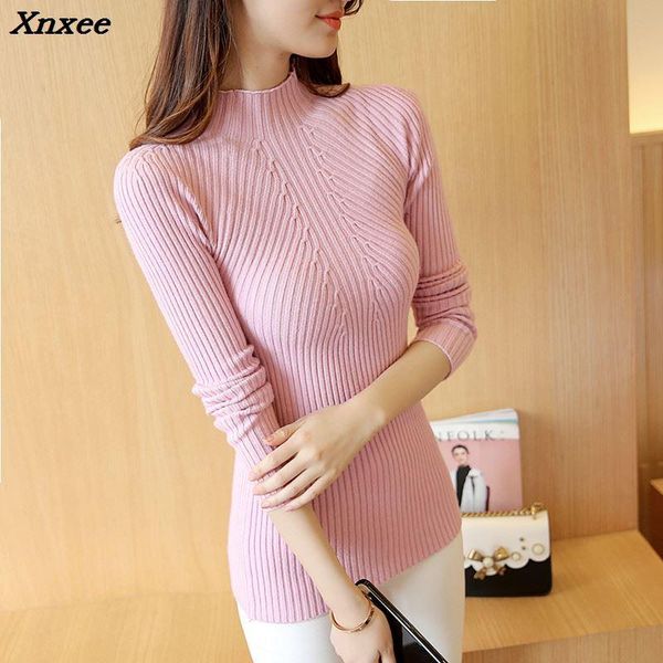 

women's sweaters xnxee 2021 women fashion sweater round neck real s korean version of the fall short shoulder, White;black