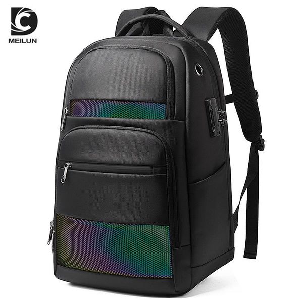 

backpack fashion anti-theft male waterproof sports bag colleague students lapback pack usb charging travel bags for men