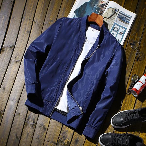 

mens crew neck jacket men 2021 spring casual solid color windbreaker jackets black coats street fashion for men's, Black;brown