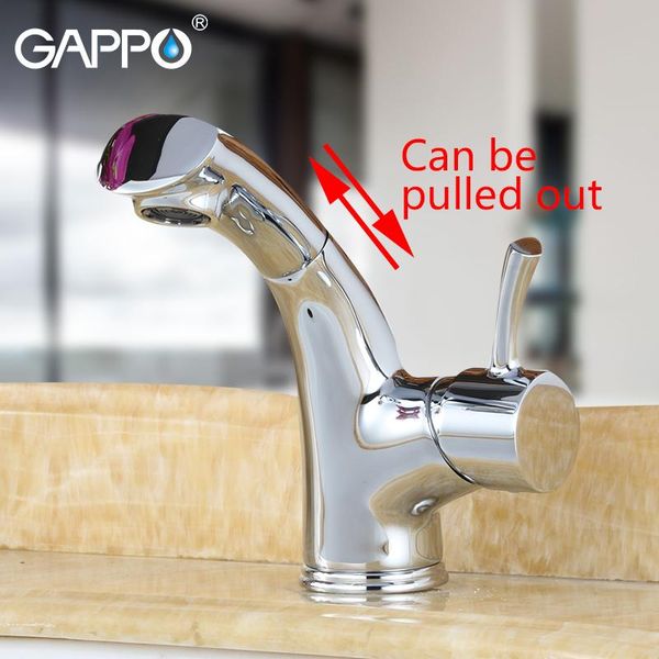 

bathroom sink faucets gappo basin faucet chrome mixer taps waterfall bath deck mounted pull out