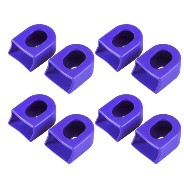 

bike heels & chainwheels 8pcs crankset rubber protectors crank arm cases for mountain road mtb (blue)