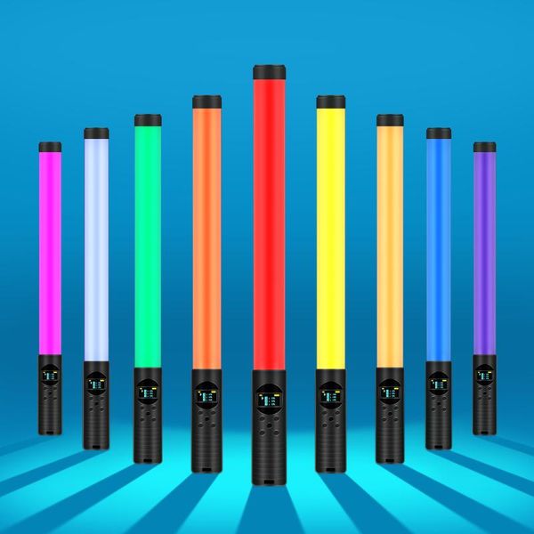 

flash heads handheld rgb pography lighting stick light wand usb chargeablewith tripod stand adjustable color po temperature for party