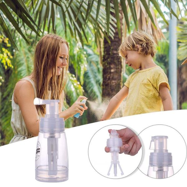 

180ml portable travel clear powder atomizer bottle plastic refillable sprayer container perfume spray uniform storage bottles & jars