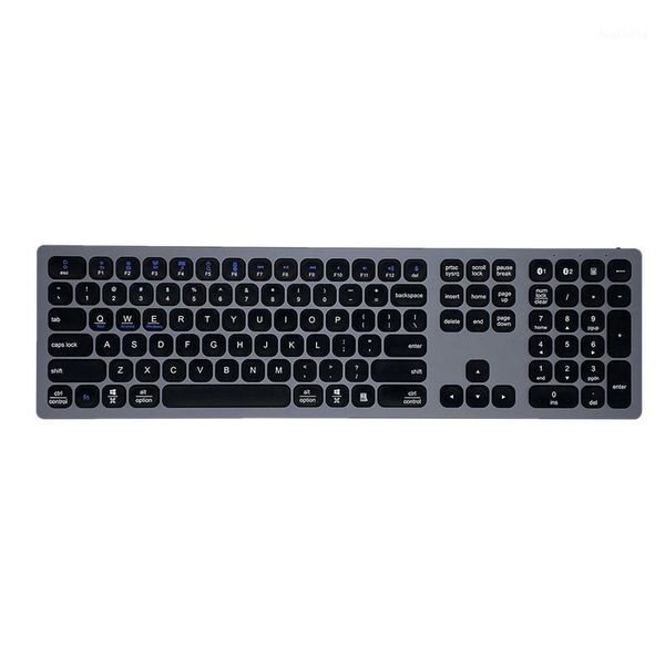 

c-type wireless bluetooth/usb 3.0 ultra-thin keyboard, for macos, android, windows-gray keyboards1