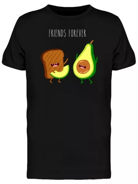 

avocado toast friends forever men's tee -image by shutterstock, White;black