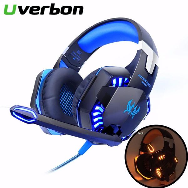 

wired gamer headset computer stereo gaming headphones deep bass game earphone with mic led light for pc & earphones