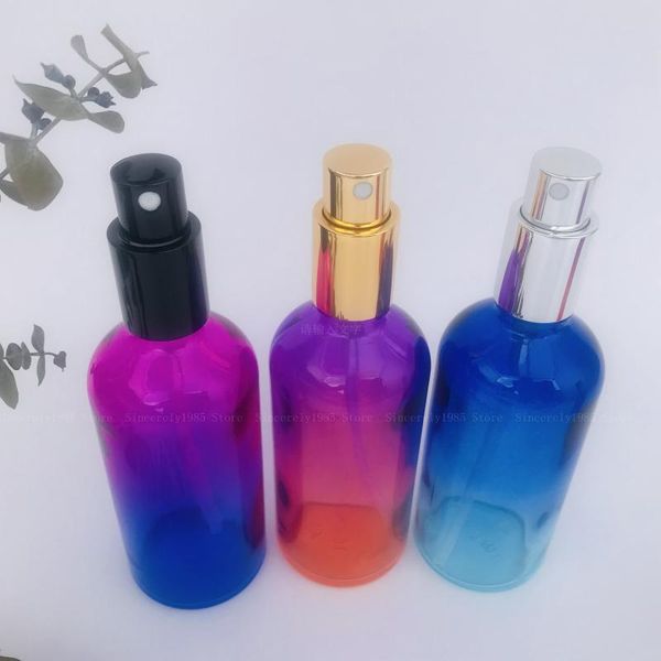 

storage bottles & jars 5 of 30ml-100ml gradient color glass bottle with golden, silver and black perfume sprayer
