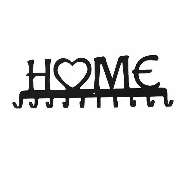 

hooks & rails key holder for wall mount sweet home(10-hook rack) decor,metal hanger front door,kitchen,store house,vehicle keys 35 x 12cm