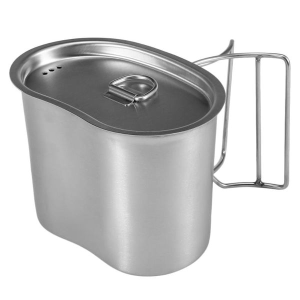 

water bottle 750ml stainless steel portable kettle pot teapot coffee tableware cookware outdoor camping hiking picnic