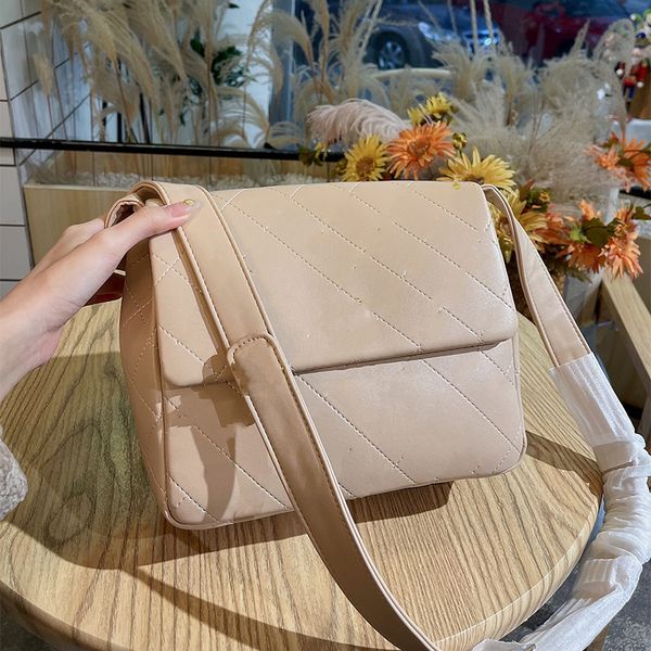 

fashion rhombus bag female leather designer handbag classic luxury outdoor large-capacity casual wallet diagonal bag cross body gift box wit