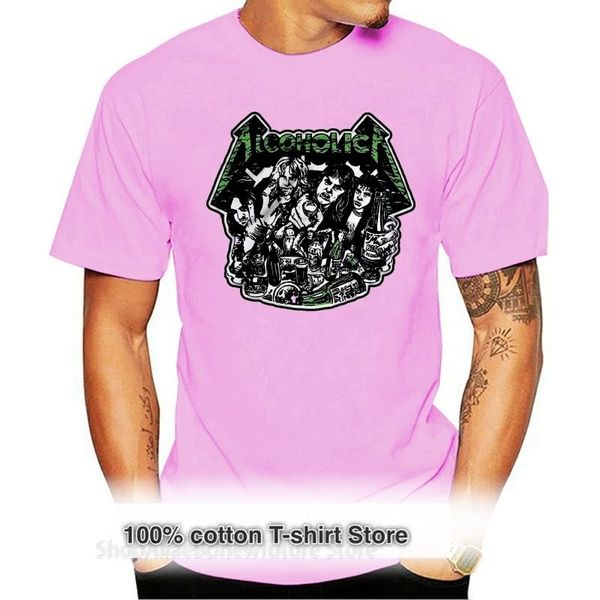 

men's t-shirts alcoholica logo fashion humorous comfortable t shirt, White;black