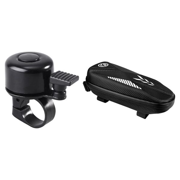 

bike horns bicycle bell for safety cycling metal ring black with mountain bags