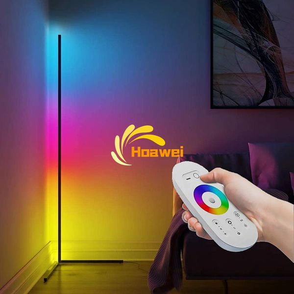

floor lamps modern rgb lamp nordic led corner colorful bedroom bedside atmosphere standing lights club home indoor lighting